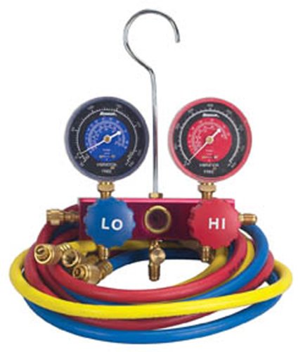 Robinair 41174 2-way aluminum gauge with 3-60" 1/4…