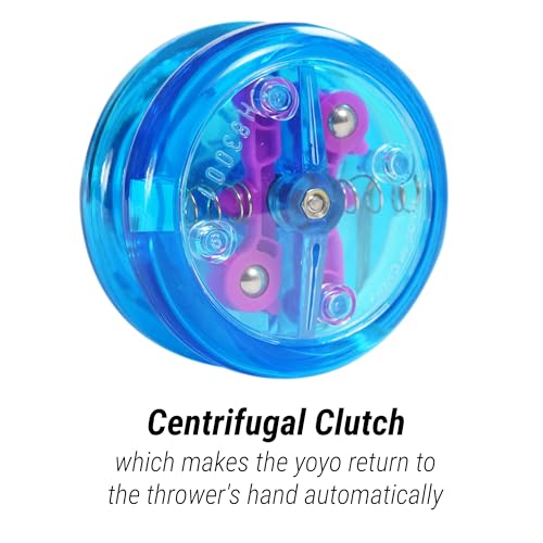 Yomega The Original Brain - Professional Yoyo for Kids and Beginners, Responsive Auto Return Yo Yo Best for String Tricks + Extra 2 Strings & 3 Month Warranty (Blue)
