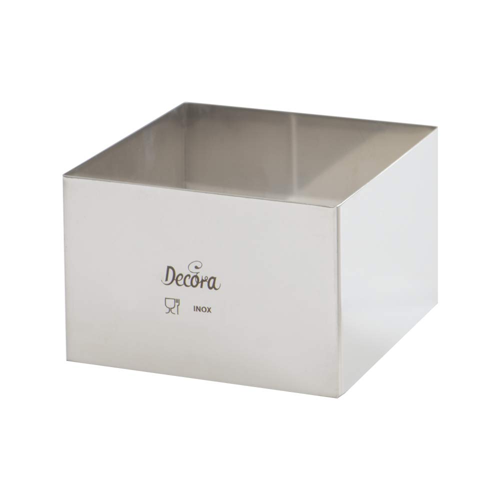 DECORA 0063787 Stainl. Steel Square Shape 20 X 20 X H 6 Cm