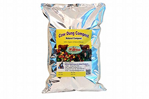 Navya Agriallied Cow Dung Compost, 1 kg (Brown)