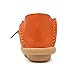 CIOR Women's Genuine Leather Loafers Casual Moccasin Driving Shoes Indoor Flat Slip-On Slippers,M911,Orange,40