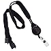 Specialist ID Comfort Black Breakaway Lanyard & Retractable Badge Reel Combo - Stretchy Neck Strap with Retracting Reel Cord for Office Badges, Keys and Access Cards
