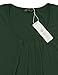 DRESSIS Women's Basic Soft Pleated Scoop Neck Sleeveless Loose Fit Tank Top OLIVE M