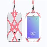 2 in 1 Cell Phone Lanyard Rocontrip Strap Case Holder with Detachable Neckstrap Universal for Smartphone iPhone 8,7 6S iPhone 6S Plus,Samsung Galaxy Google Pixel 4.7-5.5 inch (Watermelon Red)