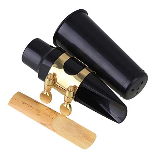 SunTrade Alto Saxophone Mouthpiece Kit Saxophone Parts Accessories with Head,Cap and Reed