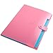 SKYDUE Letter A4 Paper Expanding File Folder Pockets Accordion Document Organizer (Fuchsia)