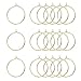 Heirtronic 300 Pieces Gold Plated Wine Glass Charm Rings Earring Open Beading Hoop Party Favor