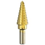 Neiko 10184A Titanium Step Drill Bit Set, High Speed Steel | 1/4" to 3/4" | Total 9 Step Sizes