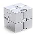 Metal Infinity Cube Silver Aluminum Alloy White Fidget Pressure Reduction Toy