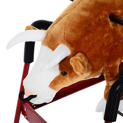 Canvoi Spring Rocking Horse Vintage Kids Riding Toy Rocker Plush Bouncing w/ Sound