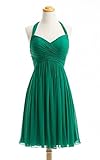 WeiYin Women's Halter Short Party Dress Bridesmaid Dresses