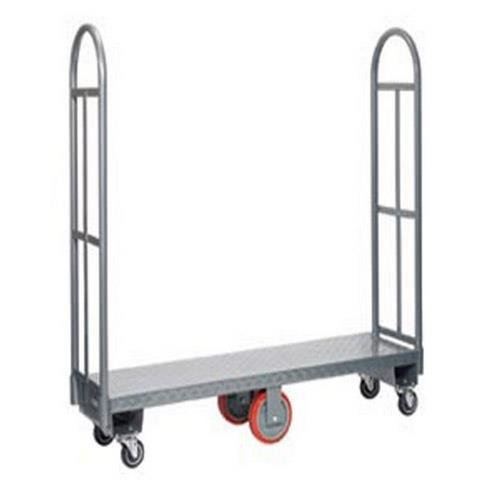 Winholt 300-60D/PU U-Boat Diamond Steel Deck, Utility Cart with Polyurethane Center and End Wheels,239.65 gal Capacity, 63" Length x 16" Width x 61" Height Size