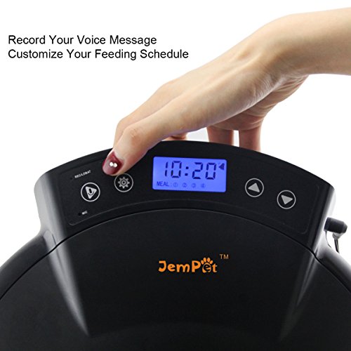 Gempet Automatic Pet Feeder For Cats And Dogs 5 Meal Trays For