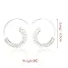 Tuccpai 3 PairsVintage Bohemian Spiral Hoop Earrings Set For Women Set (Silver tone)