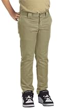 Dickies Big Boys' Skinny Straight Pant, Khaki, 8