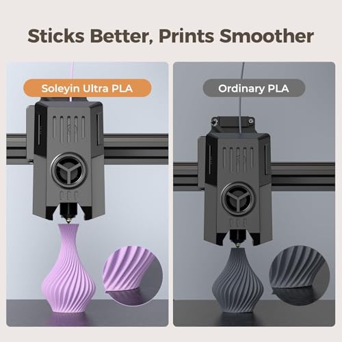 Creality Filamento Soleyin Basic PETG 1,75mm para Impressora 3D, Velocidade de 200mm/s, Impressão fluida sem entupimentos, Bobina de 1kg (2,2lb) para A Maioria das Impressoras 3D FDM (Preto)