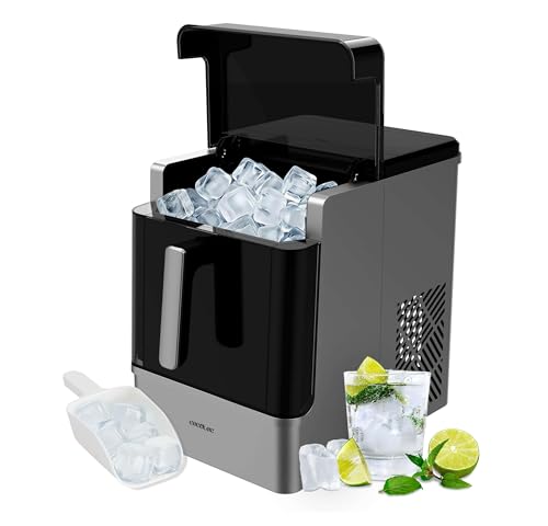 Cecotec Chillin' Ice 2300 Machine à glaçons 23 kg/24 h, réservoir de glace 1,8 kg, réservoir d'eau 2 L, compresseur avec refroidissement par air, cubes solides, glace toujours disponible