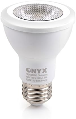 LED Energy Efficient PAR20 8w - 50w Equivalent Dimmable 3000K Warm White 40 Degree