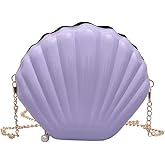 AIBEARTY Cute Seashell Shape Crossbody Purse Small Shoulder Bag with Chain for Women Little Girls
