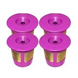 4 Pack Reusable Gold Plated Mesh Coffee Filters For Kurig Plus 2.0 & Classic 1.0 Brewers