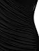 DRESSIS Women's 3/4 Sleeve Deep V Neck Ruched Side Wrap Surplice Tulip Hem Dress