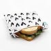 Bumkins Sandwich Bag / Snack Bag, Reusable Fabric, Washable, Food Safe, BPA Free, 7x7 – Black Hearts