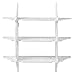 MyGift 26 Inch Wall Mounted 3-Tier WPC Wood Floating Shelves with Scrollwork Cutout Design, White