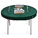 Yellow Mountain Imports Professional Grade Green Round Table Cover for Poker, Card Games, Mahjong, Board Games, Tile Games, and Dominoes - 49 Inches
