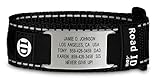 Road ID Bracelet - the Wrist ID Sport - Stainless Nylon - Identification Bracelet, ID Wristband, Child ID, and Sport ID (Black)