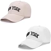 WODXCOR Classic Baseball Cap New York Embroidery 100% Cotton Adjustable Dad Hat Men and Women