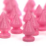 RUBYCA 12MM 20 Sets Metal Tree Spikes and Studs Metallic Screw-Back for DIY Punk Leather-craft Pink
