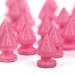 RUBYCA 12MM 100 Sets Metal Tree Spikes and Studs Metallic Screw-Back for DIY Punk Leather-Craft Pink