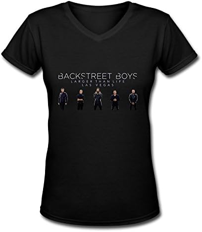 Backstreet Boys Larger Than Life Tour 2017 Poster Black V Neck T Shirt For Women