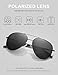 LUENX Aviator Sunglasses for Men Women Polarized Driving UV 400 Protection Grey Lens Gun Metal Frame 60mm