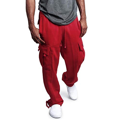 LISTHA Wild Cargo Pants Men Overalls Big Pocket Sport Work Combat Trousers Red - Thumbnail 2
