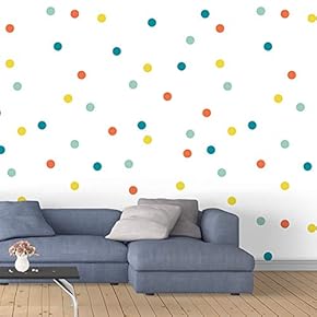 Wall Murals for Bedroom Abstract Colorful Dots Collage Removable Wallpaper Peel and Stick Wall Stickers - 66x96 inches