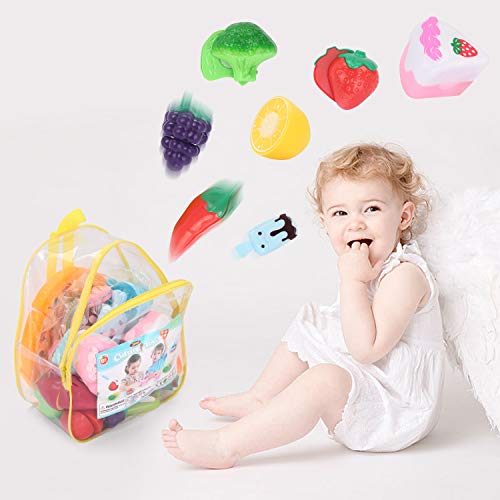 image for Fun-Here Play Kitchen Food Toy Set Kids Cutting Market Cooking Educati