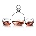 Fitz & Floyd Daphne Decorative Whiskey Decanter Set with Top Glass for Wine, Bourbon, Brandy, Liquor, Copper