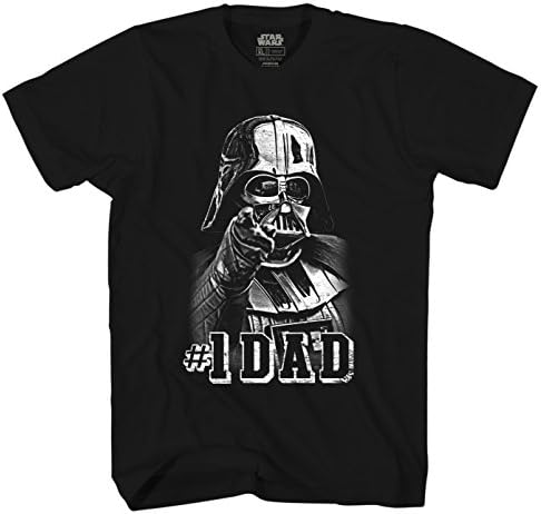 MightyFine Star Wars Darth Vader #1 Dad Father Men's Adult Graphic Tee T-Shirt