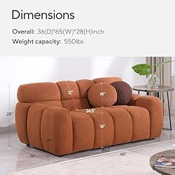 Alberobelo Boucle Sofa for Living Room, Cloud Couch