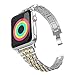 Aizilasa Metal Band Compatible with Apple Watch Band Series 49mm 45mm 42mm 44mm 41mm 40mm 38mm for Women Men Ultra Series 8 7 6 5 4 3 2 1 SE, Business Stainless Steel Wristbands