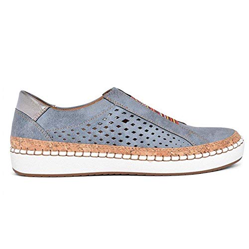 HLovebuy 2019 New Slide Hollow-Out Round Toe Casual Women's Outdoor Sneakers,Fashion Casual Hollow-Out Round Toe Slip On Shoes Flat for Women