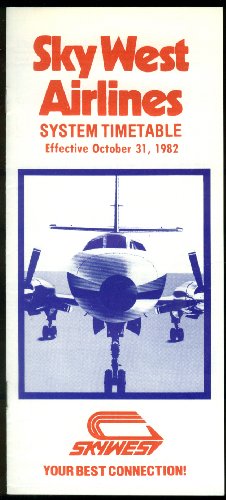 Sky West Airlines airline system timetable 10/31 1982