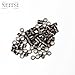 Neitsi 5mm Silicone Lined Micro Rings Links Beads Linkies for I Bonded Tipped Hair Extensions (500pcs, Dark Brown)