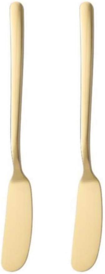 Amazon Yardwe 2本ステンレスチーズスプレッダージャムバタースプレッダークリームサンドイッチ調味料スプレッダー ゴールデン チーズナイフ オンライン通販