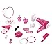 Liberty Imports Fashion Studio Cute Girls Beauty Salon Play Set with Hairdryer, Curling Iron, Mirror and Styling Accessories