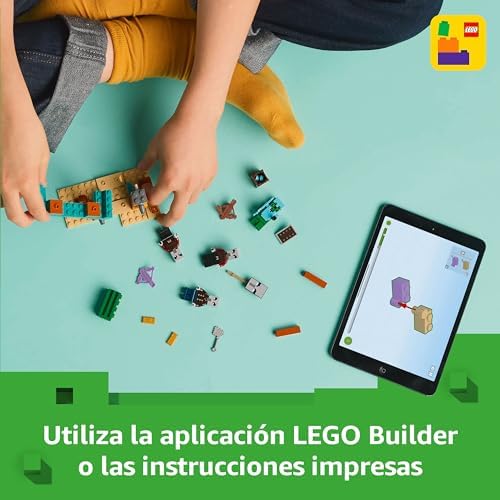 LEGO Minecraft A Patrulha do Deserto dos Maldeanos Brinquedo de construção divertido com personagens e armas do jogo de vídeo, Gamer Gift para meninos e meninas 7 anos e mais velhos 21267
