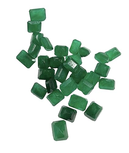 Ahid Arts Zambian A Grade Green Emerald, 10 pcs 100 Carats, natural green emerald loose gemstones for jewelry making MM01