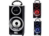 QFX BT-168 Bluetooth Portable Rechargeable Speaker +FM Radio +USB/SD +LED Light