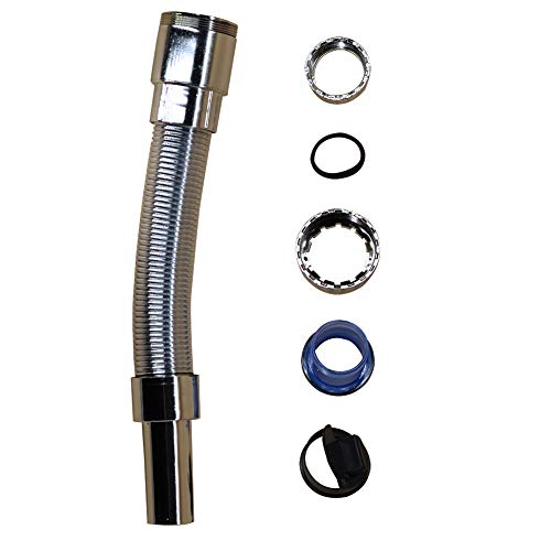 HCDMRE Extension Sink Drains Pipe, Bathroom Sink Drains, Kitchen Sink Installation Parts, Lavatory Sink Tailpiece, Tail Pipe Extension for Vessel Sink, Drain Flexible for Basin Bath or Kitchen Sink